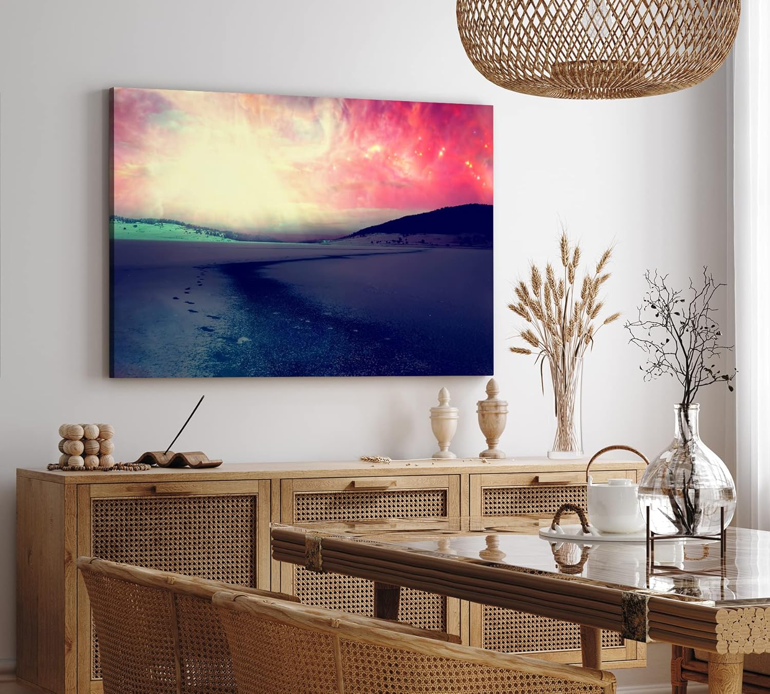Paul Sinus Wandbild 120x80cm Kunstvolle Landschaft Berge Universum Fantasie