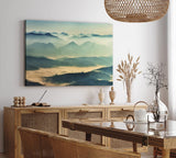 Paul Sinus Wandbild 120x80cm Berglandschaft Nebel Berge Wolken Berghügel