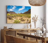 Paul Sinus Wandbild 120x80cm Kakteen Wüstenberge Mexiko Landschaft Sonnenschein