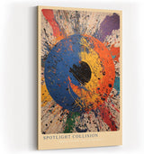 Paul Sinus Wandbild in 40x60cm Spotlight Collision Abstrakte Farbexplosion mit zentralem Fokus