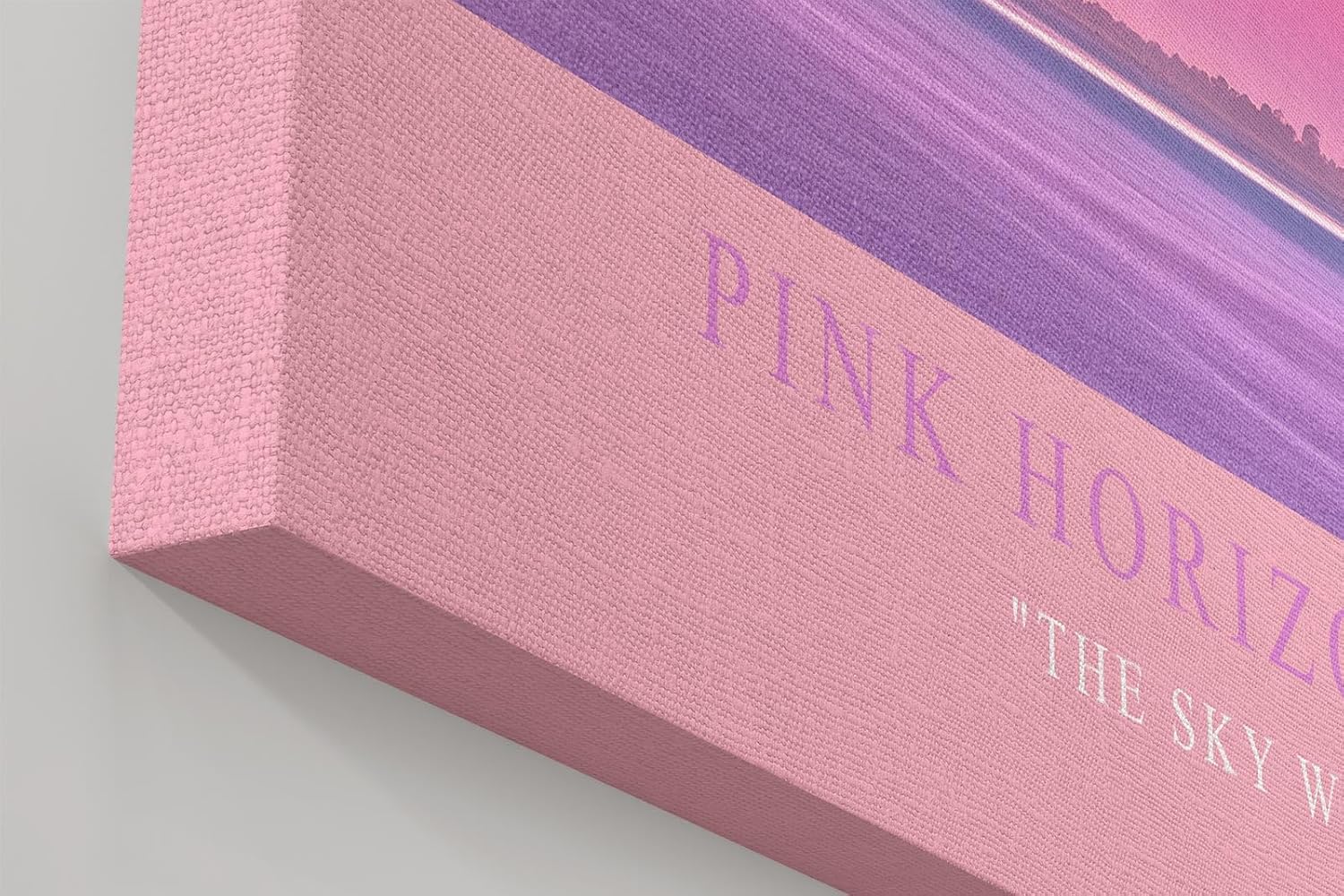 Paul Sinus Wandbild in 40x60cm Pink Horizon mit farbintensivem Sonnenaufgangshimmel in Pinkund Blautönen für moderne Wandgestaltung