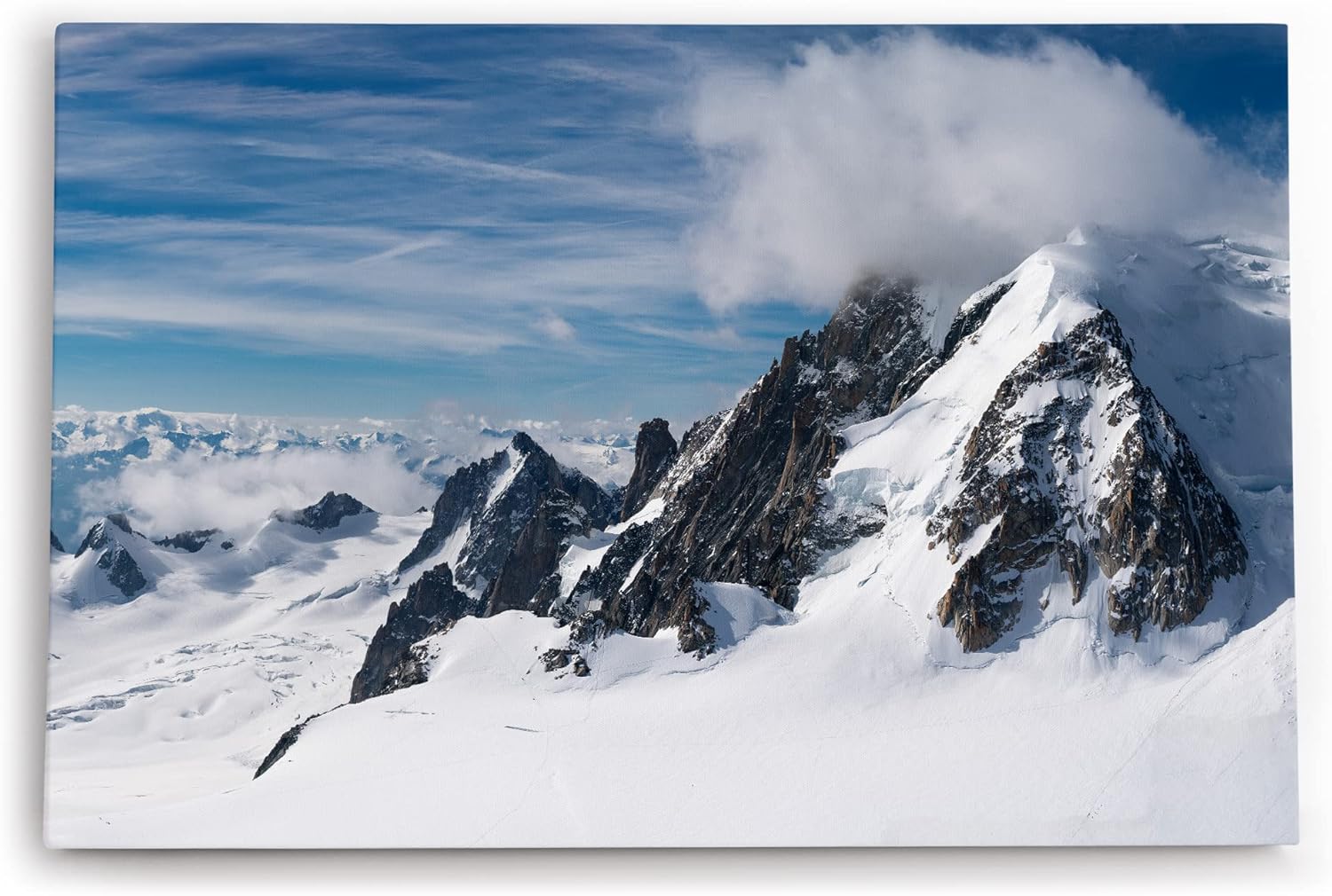 Paul Sinus Wandbild 120x80cm Alpen Berge Berggipfel Schneegipfel Gebirge Schnee