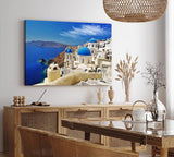 Paul Sinus Wandbild 120x80cm Santorini Mittelmeer Meer Blau weiße Häuser Griechenland