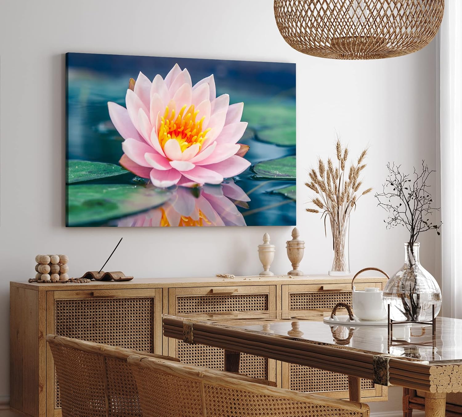 Paul Sinus Wandbild 120x80cm Lotosblume Blume Blüte Kunstvoll Lotos Wasserblume