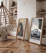 Paul Sinus Leinwandbild 40x60cm Silver Spirit Klassischer Supersportwagen Elegante Automobilkunst Zeitlose Ästhetik Edle Dynamik Hochwertige Wandkunst