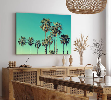 Wandbild 120x80cm Palmen Süden Sonnenschein Sommer Urlaub Paradies