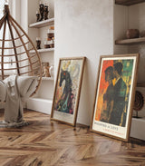 Paul Sinus Leinwandbild 60x90cm Leinwandbild Whispers of Love romantische Kunst intime Eleganz stilvolle Ästhetik abstrakte Silhouetten