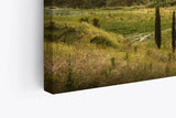 Paul Sinus Wandbild 120x80cm Italien Toskana Landschaft Sonnenuntergang roter Himmel