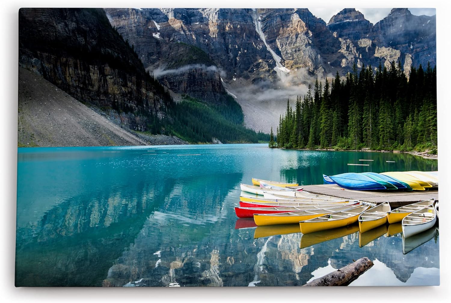 Paul Sinus Wandbild 120x80cm Banff-Nationalpark Kanada Kanus Bergsee Berge