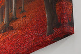 Sinus Art Wandbild 120x80cm Hochsättigtes Rot in Kombination mit natürlichen Brauntönen schafft ein warmes und dynamisches Raumerlebnis
