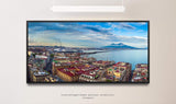 Italien Panorama ca. 130x70cm Wandbild inklusive Schattenfugenrahmen schwarz - Panorama Leinwand Bild XXL Format Wandbilder Wohnzimmer Wohnung Deko Kunstdrucke