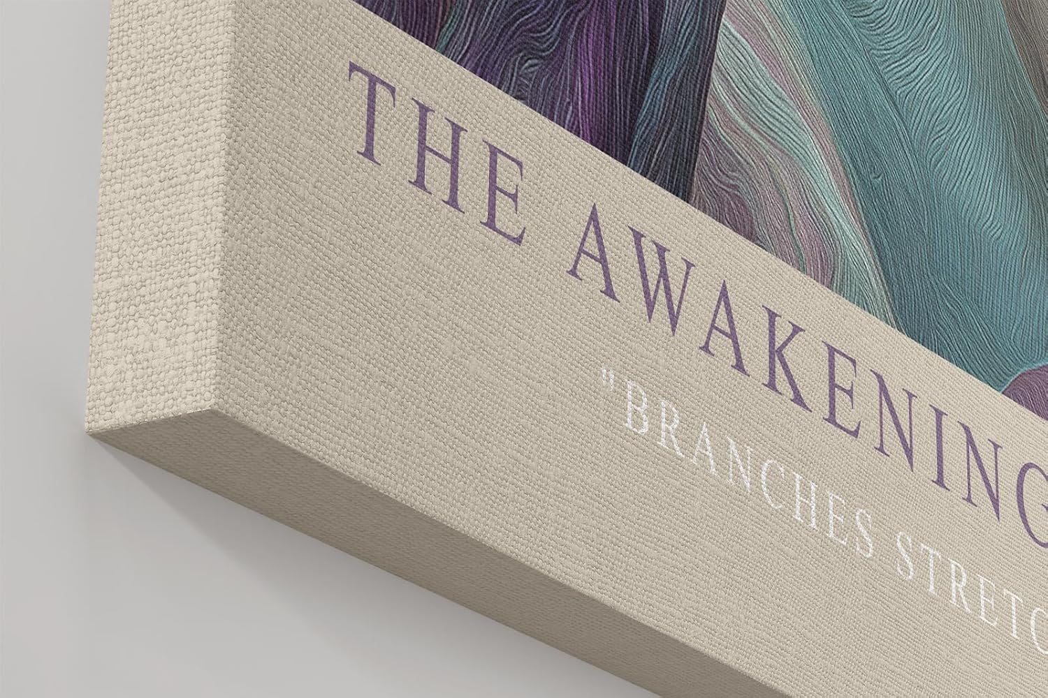 Paul Sinus Wandbild in 40x60cm The Awakening Tree – Künstlerische Naturdarstellung in sanften Violettund Grüntönen