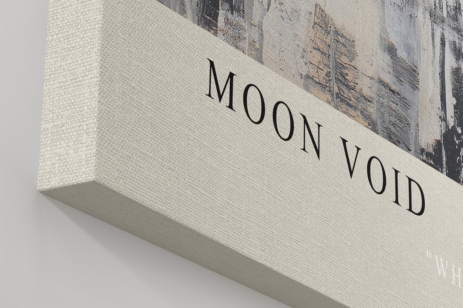 Paul Sinus Wandbild in 40x60cm Moon Void – Abstrakte Kunst mit hellem Vollmondmotiv und dynamischer Strukturkomposition