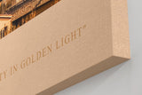 Paul Sinus Kunstdruck 40x60cm Rom in goldenem Abendlicht – Kuppeln und Dächer der Ewigen Stadt in warmen Farben