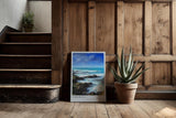 Paul Sinus Kunstdruck 40x60cm Cornwall – Felsküste Englands mit türkisem Meer und dramatischem Himmel
