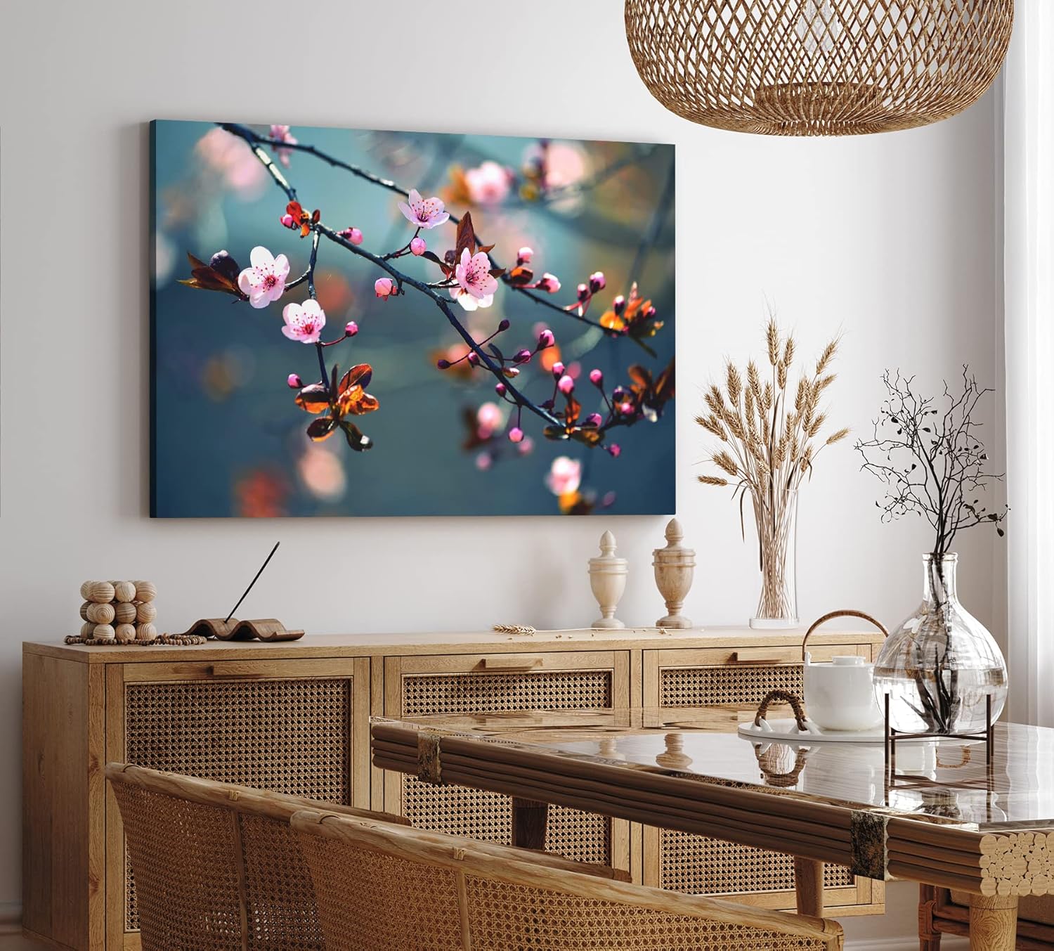 Paul Sinus Wandbild 120x80cm Baumblüten Kirschblüten Frühling Blüten Rosa