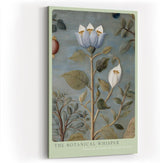 Paul Sinus Wandbild in 40x60cm The Botanical Whisper Feine botanische Illustration einer blauen Blüte mit Blättern auf dezentem Hintergrund
