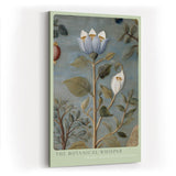 Paul Sinus Wandbild in 40x60cm The Botanical Whisper Feine botanische Illustration einer blauen Blüte mit Blättern auf dezentem Hintergrund