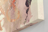 Sinus Art Wandbild 120x80cm Abstrakte Formen in sanftem Rot, Beige und Grau mit skizzenhaften Linien