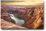 Sinus Art Wandbild 120x80cm Weite Felsformationen und Flussverlauf in harmonischer Farbgebung