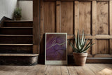 Paul Sinus Kunstdruck 40x60cm Violet Signal Violett Dunkel Linien Licht Energie Bewegung