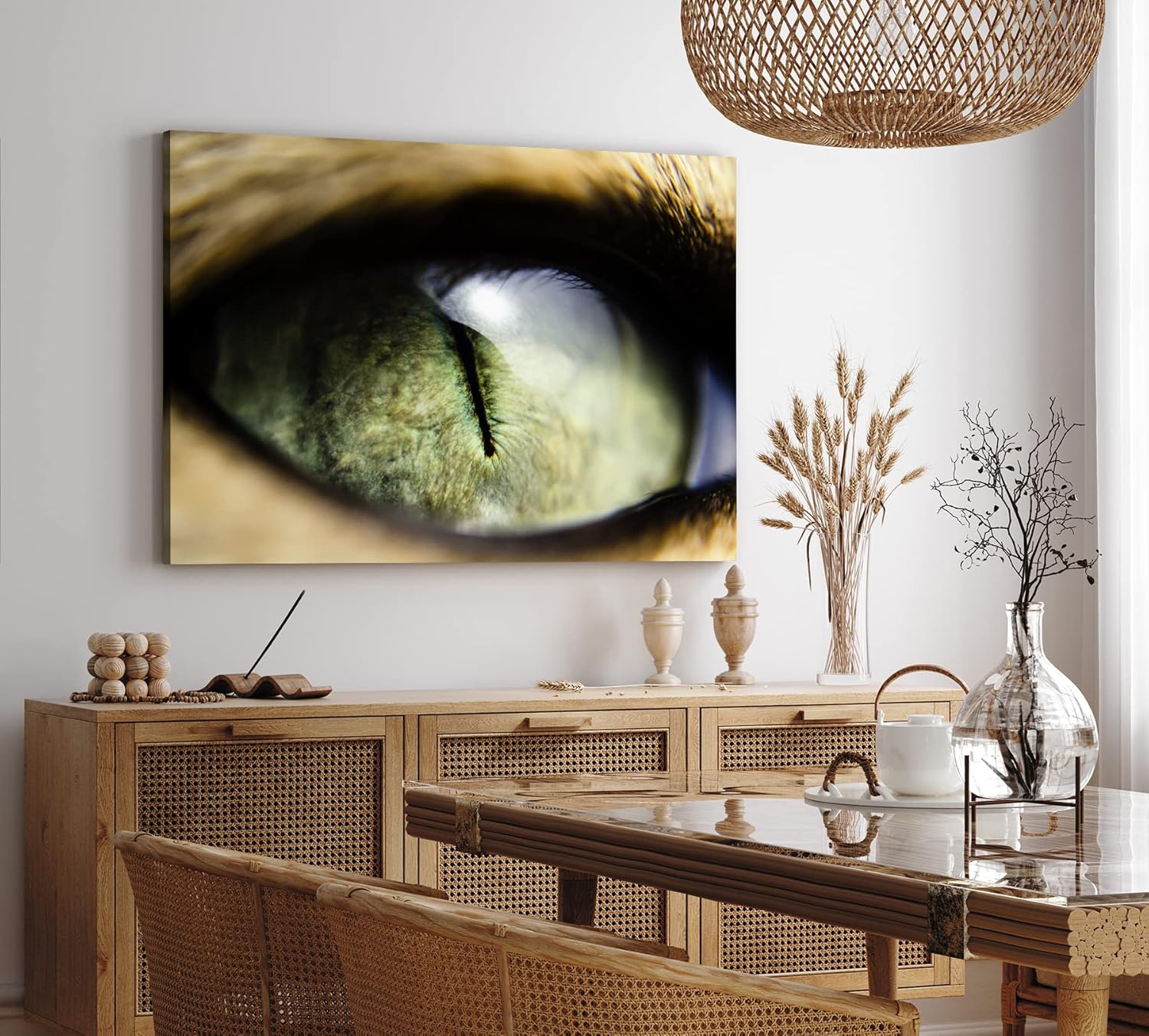 Paul Sinus Wandbild 120x80cm Katzenauge Auge Fotokunst Nahaufnahme Katze