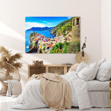 Paul Sinus Wandbild 120x80cm Vernazza Italien Küstendorf Meer Mittelmeer Sommer
