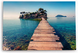 Paul Sinus Wandbild 120x80cm Holzsteg zur Insel Meer Strand Thailand Felsen Sommer