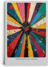 Paul Sinus Leinwandbild 80x120cm Explosion of Color dynamische Farbexplosion abstrakt modernes Design energiegeladen expressiv farbenfrohes Kunstwerk