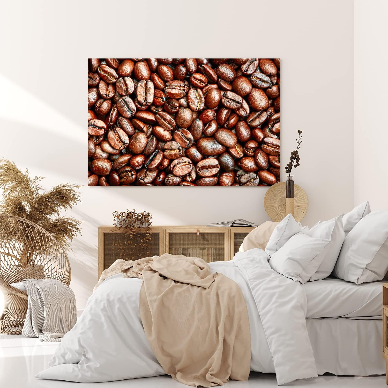 Paul Sinus Wandbild 120x80cm Kaffee Kaffeebohnen Braun Nahaufnahme Küche