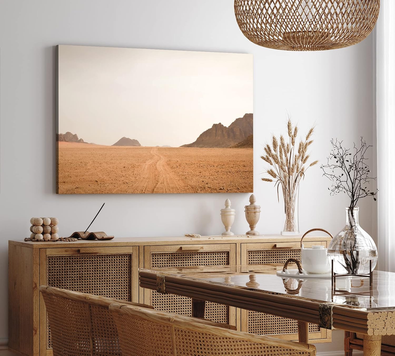 Paul Sinus Wandbild 120x80cm Wadi Rum Jordanien Wüstenlandschaft Berge Jebel Umm Ishrin