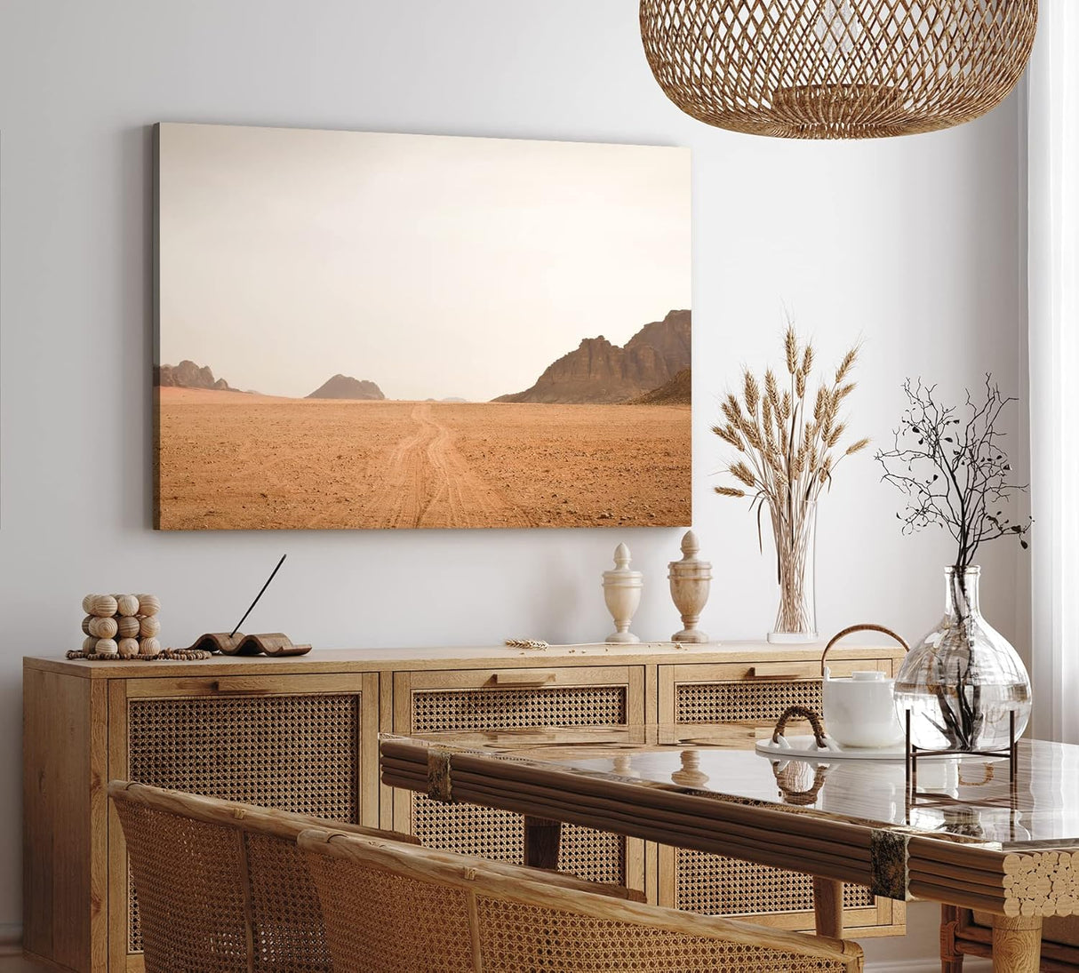 Paul Sinus Wandbild 120x80cm Wadi Rum Jordanien Wüstenlandschaft Berge Jebel Umm Ishrin
