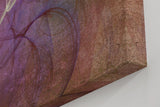 Sinus Art Wandbild 120x80cm Verschlungene Linien und violette Flächen auf texturierter brauner Basis