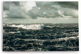 Paul Sinus Wandbild 120x80cm Raue See Meer Wellen Grau Ozean Horizont Sturm