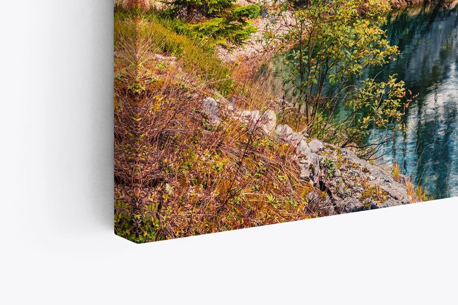 Paul Sinus Wandbild 120x80cm Pragser Wildsee Alpen Italien Bergsee See Berge