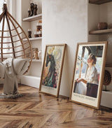 Paul Sinus Leinwandbild 60x90cm Leinwandbild Nostalgic Journey Retro Vintage Eleganz Romantik Bahnreise Nostalgie Stilvolle Frau Impressionismus Zeitreise