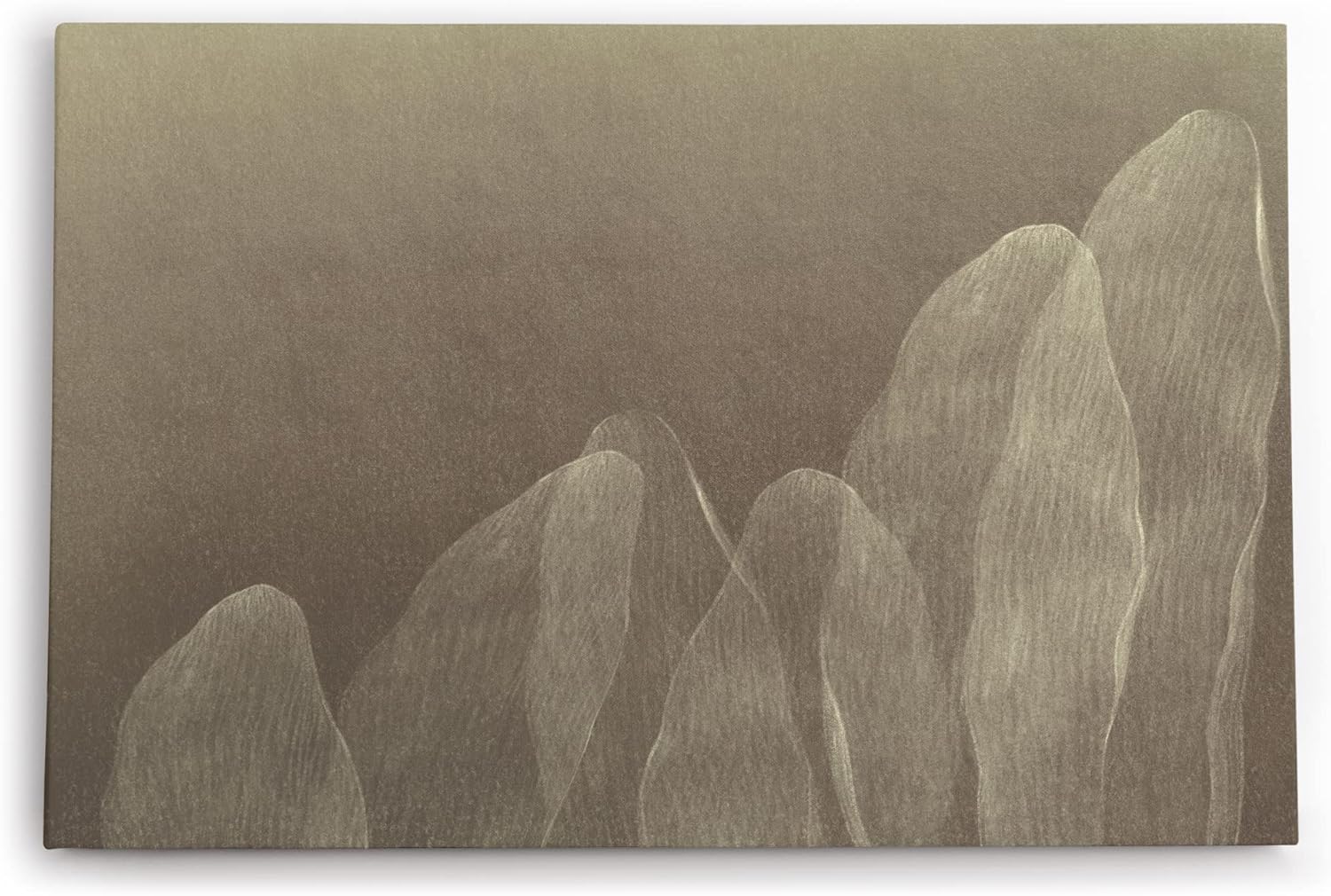 Wandbild 120x80cm Abstrakte Kunst Blüten Blütenblätter Braun Modern