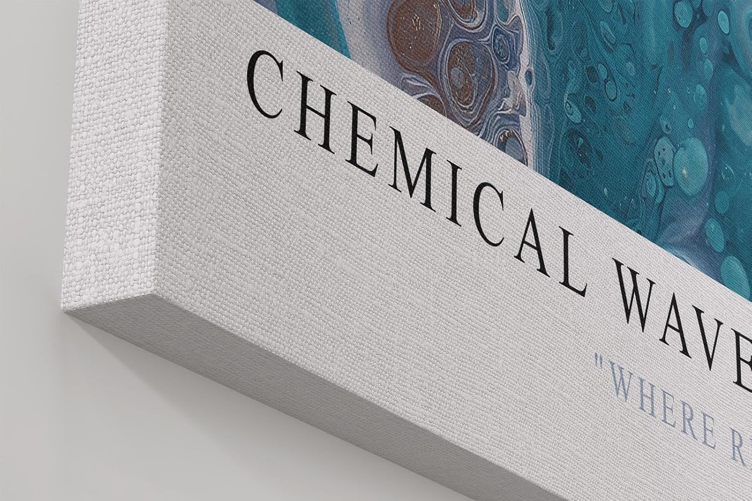 Paul Sinus Wandbild in 40x60cm Chemical Wave Abstrakte Fließstrukturen in Blauund Türkistönen