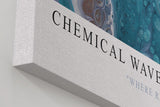 Paul Sinus Wandbild in 40x60cm Chemical Wave Abstrakte Fließstrukturen in Blauund Türkistönen