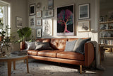 Paul Sinus Wandbild in 40x60cm The Thinking Tree – farbintensiver Baum mit neuronaler Struktur, moderne Naturund Gedankenmetapher