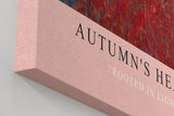 Paul Sinus Wandbild in 40x60cm Autumn's Heartbeat Roter Herbstbaum mit Spiegelung im Wasser unter blauem Himmel für elegante Wohnraumgestaltung