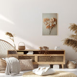 Paul Sinus 60x90cm Wandbild Herz der Natur – Zarte Blattpoesie in Beige als florales Kunstwerk Blume