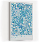 Paul Sinus Kunstdruck 40x60cm Botanical Blue florales Ornament in Blau und Weiß für stilvolle Räume