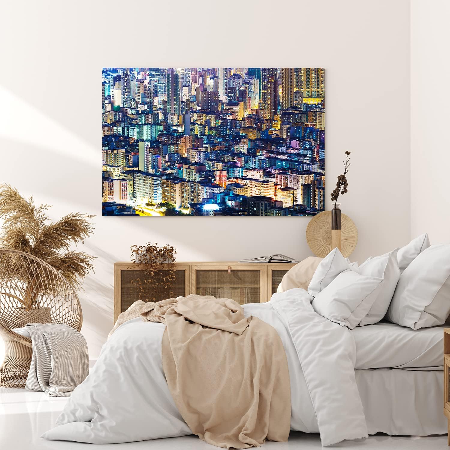 Paul Sinus Wandbild 120x80cm Hong Kong City Großstadt Wolkenkratzer Urban