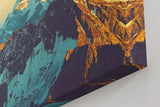 Sinus Art Wandbild 120x80cm Imposantes Alpenpanorama mit goldener Lichtstimmung für kraftvolle Raumwirkung