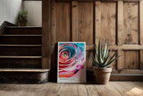 Paul Sinus Kunstdruck 40x60cm Rainbow Rose – Farbenpracht und Struktur in perfekter Harmonie