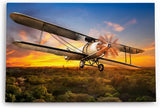 Paul Sinus Wandbild 120x80cm Propellerflugzeug Flugzeug über Angkor Wat Kambodscha
