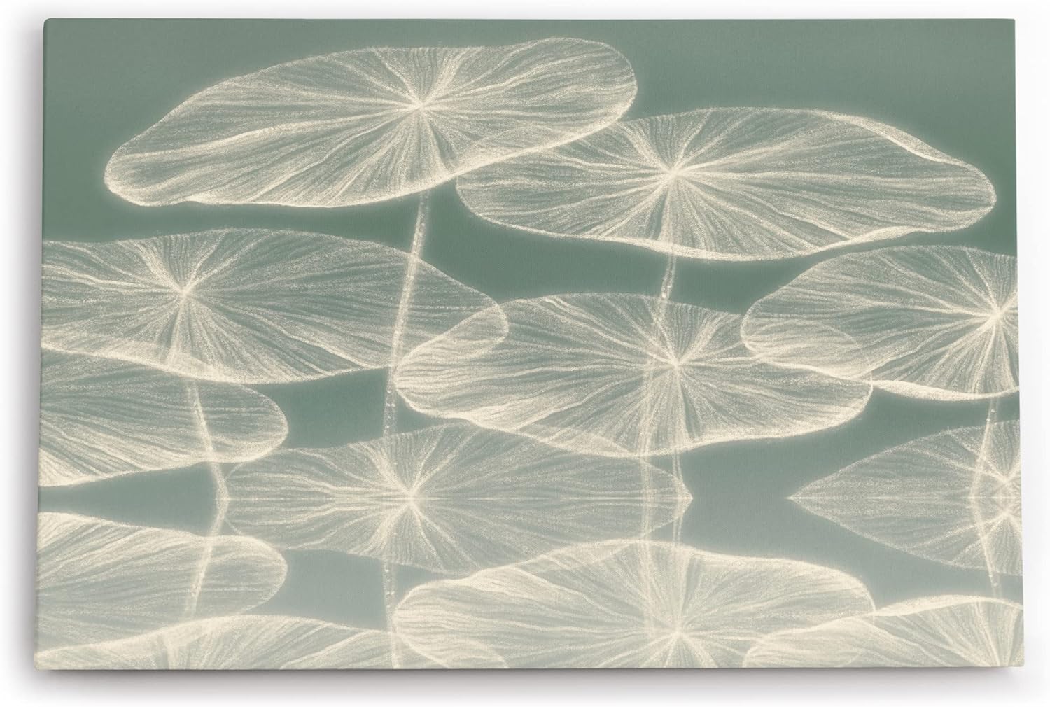 Wandbild 120x80cm Abstrakte Kunst Blüten Blütenblätter Grau Modern