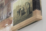 Sinus Art Wandbild 120x80cm Historische Fotos kombiniert mit abstrakten Formen in Beige und Braun