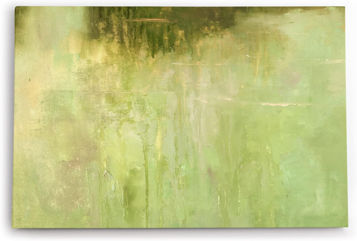 Paul Sinus Wandbild 120x80cm Abstrakte Struktur Grün Farbe Kunstvoll Dekorativ